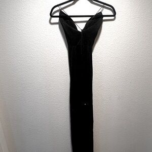 Hello Molly long black dress with slit